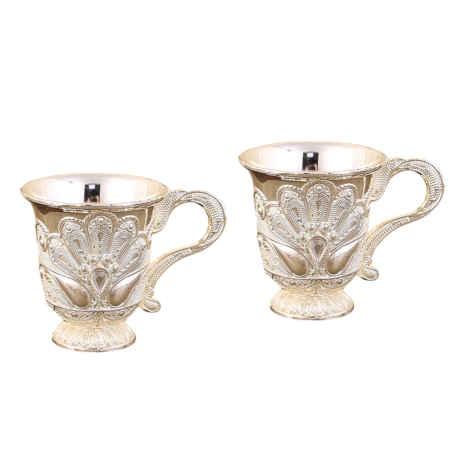 Xjdzineq Styles Metal Liquor Cup Small Goblet Chalices European Emboss Drinking Cups Drinkware for Home Cocktail Party European Emboss Drinking Cups