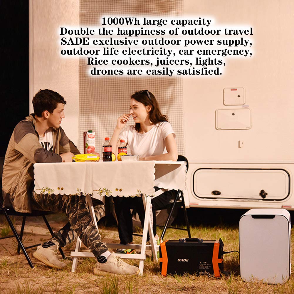 Central Eléctrica Portátil, 273000Mah / 145600Mah / 93600Mah Batería Generador Solar Portátil, Central Eléctrica de Emergencia 1000W / 500W / 300W Generador Solar Portátil