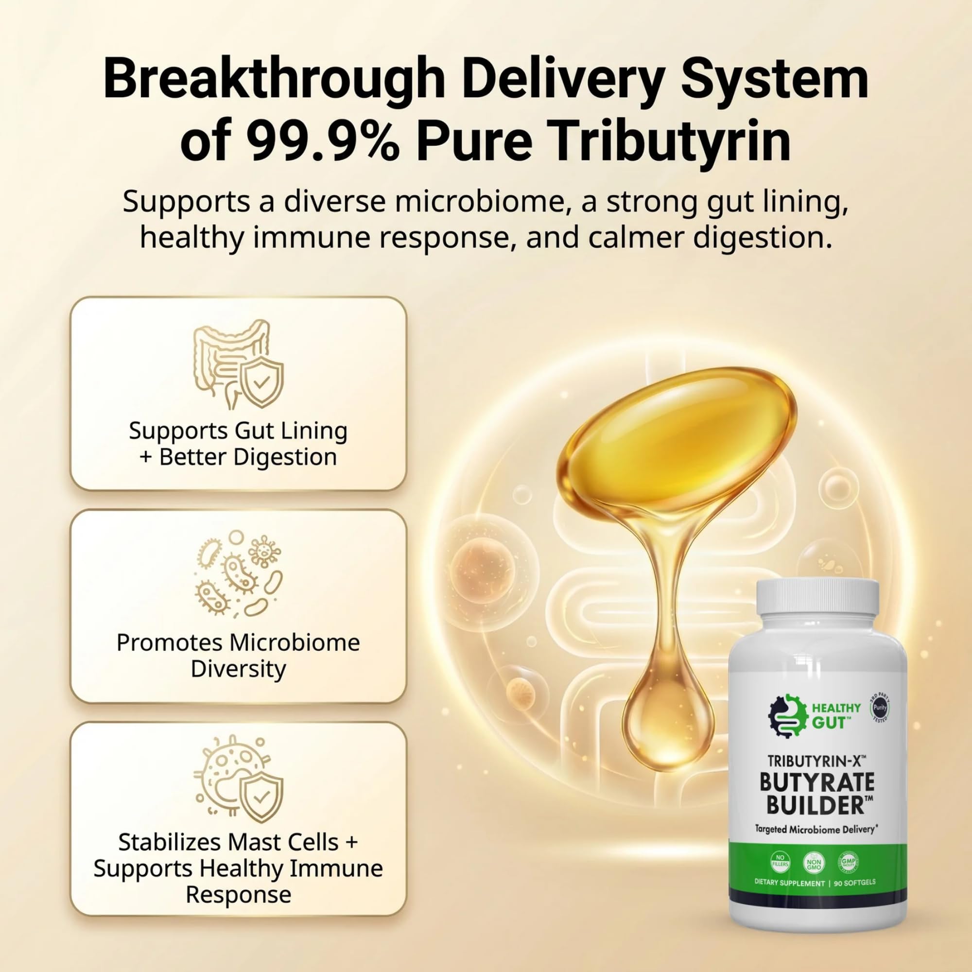 Healthy Gut Tributyrin-X | Bioavailable Butyrate Supplement | 90 Servings — Amazon image 6