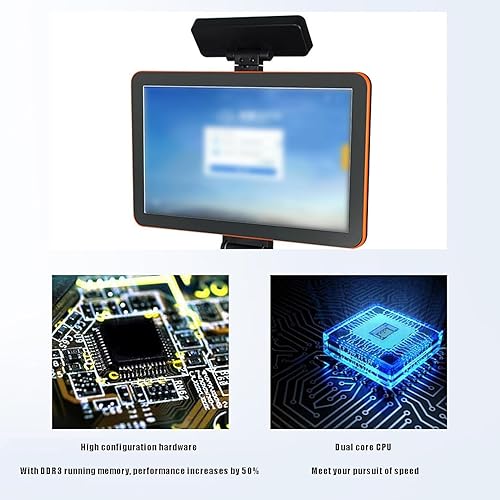 Miniatura 4 de HSHBDDM Caja registradora todo en uno, caja registradora para venta al por menor, caja registradora inteligente con pantalla táctilimpresora