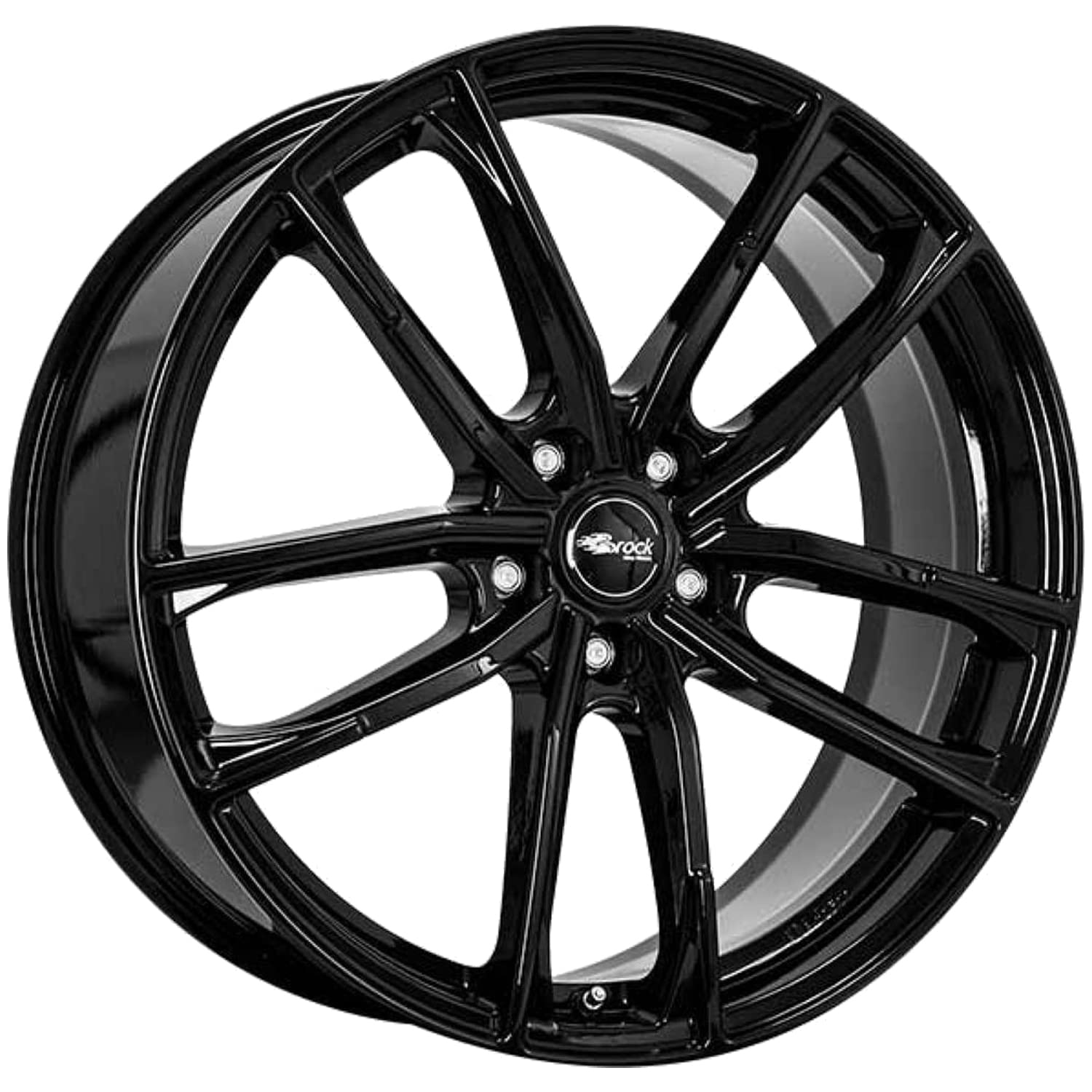 CERCHI IN LEGA BROCK B38 8x18 5x108 ET45 GLOSSY BLACK