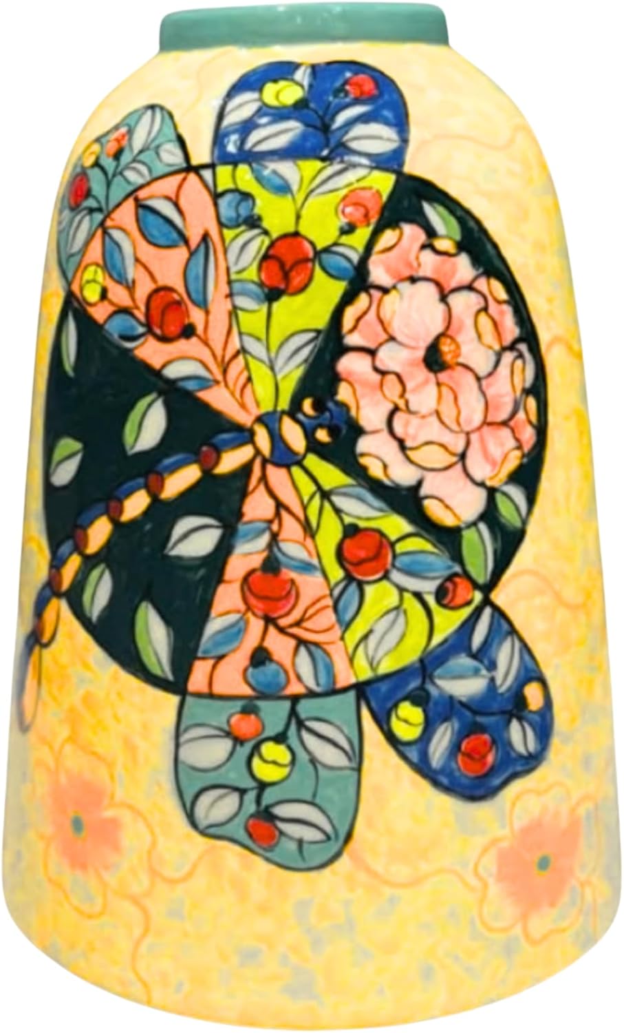 Handmade Mosaic Ceramic Vase – Dragonfly Design – 31.5 cm (12.4 in) – Home Décor – Heritage T&T Mosaic Collection – Bat Trang Vietnam