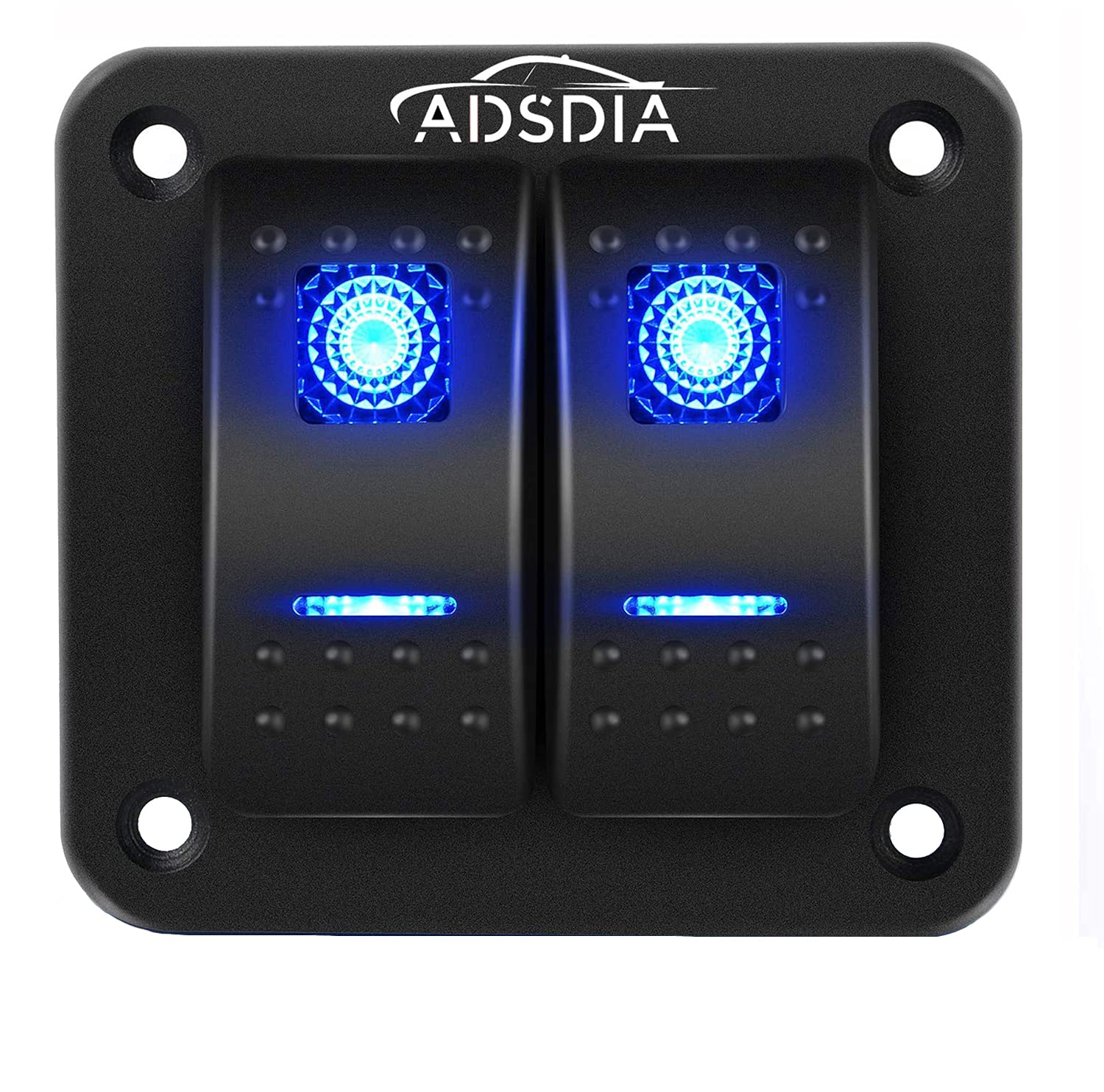 Buy ADSDIA 2 Gang Rocker Switch Panel, Aluminum Panel of Rocker Switch