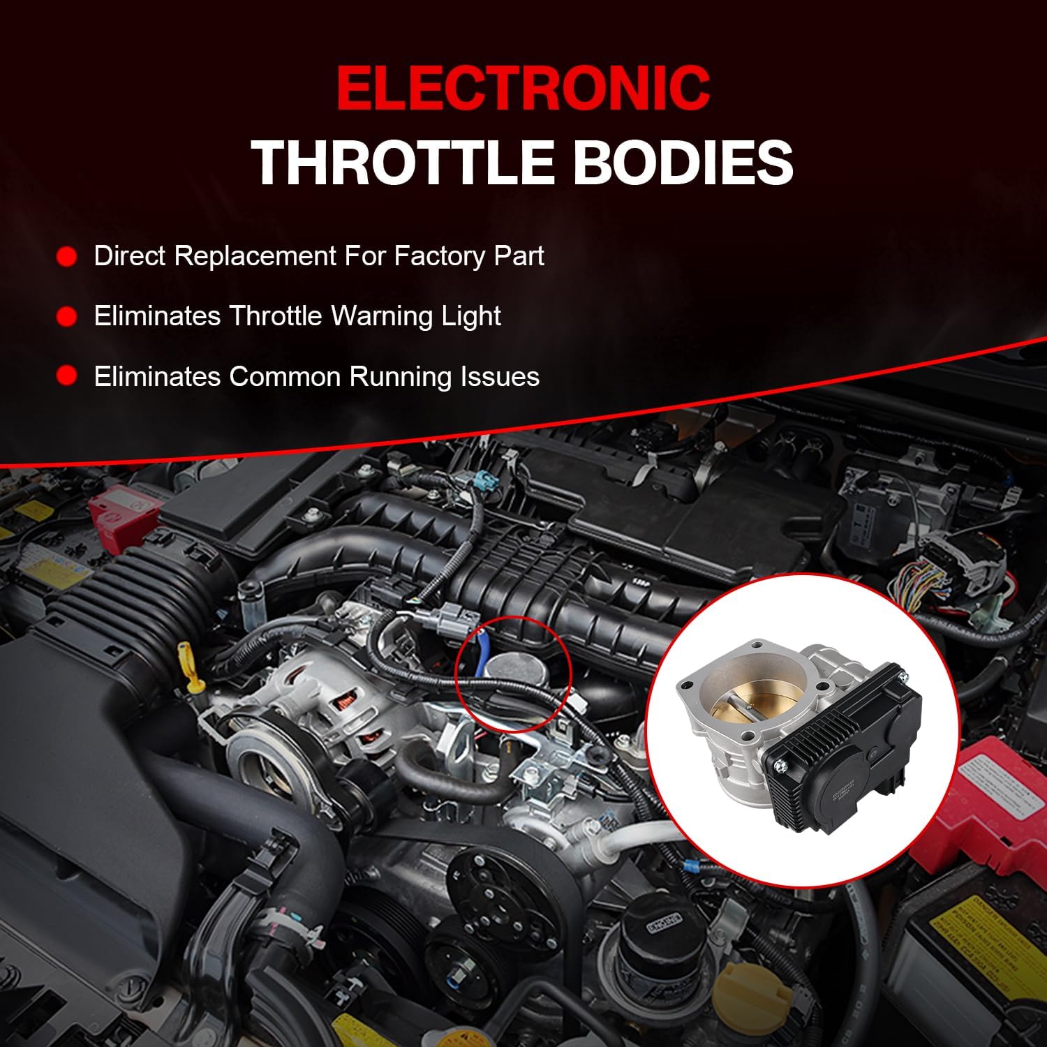 Electronic Throttle Body Compatible with Infi & Nissan Vehicles - 3.5L V6 Engine - FX35, G35, I35, M35, 350Z, Altima, Maxima, Murano, Quest - 2002-2009 - Replace# 16119-8J103, 16119AL60C