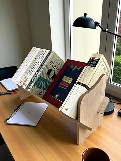 Masaüstü Portatif İşlemeli Desenli Kitaplık 45 cm 