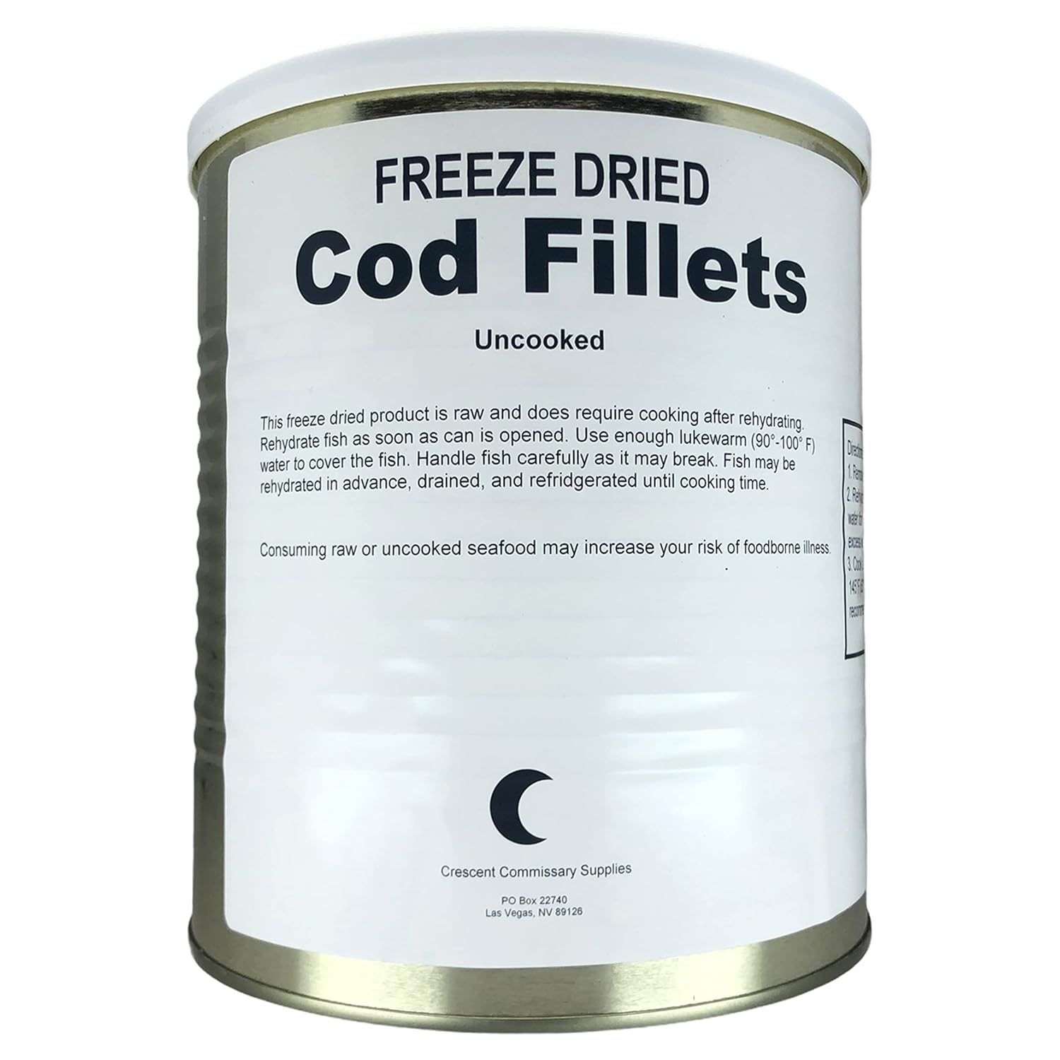 Safecastle Military Surplus Freeze Dried Cod Fillets 9oz #10 Can - 25+ Year Shelf Life Emergency Food for Preppers & Camping