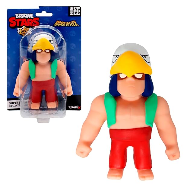 Bizak Monsterflex Brawl Stars Figura Bo Coleccionable, muñeco súper Extensible y elástico, 13 cm, 10 para coleccionar, para Adultos Fans coleccionistas y niños Desde 8 años, (64390009-7)