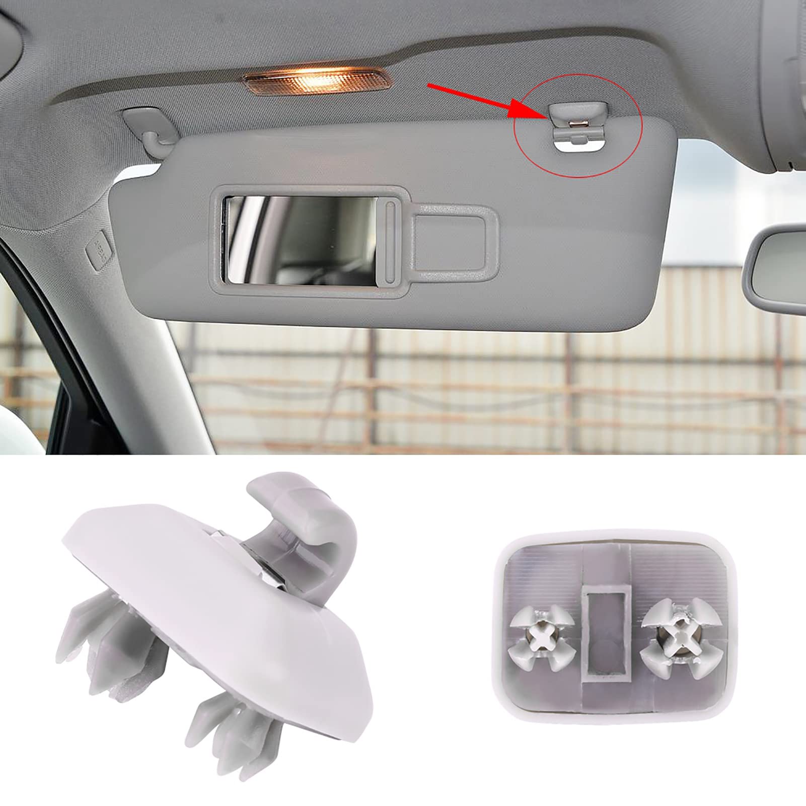Interior Sun Visor Hook Clip Snap For Audi A3 A4 A5 Q5 A7 B6 B7 B8 S4 S5 TT 2PC - View #2