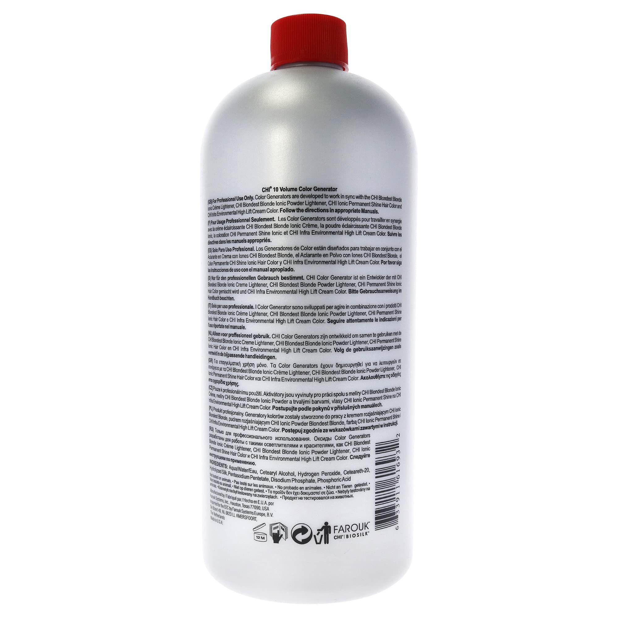 Salerm Cosmetics ALOE VERA Developer Cream Oxidant (w/Sleekshop Stinaface Comb) Hydrogen Peroxide Activator for Vision Hair Color Salermvision Haircolor Dye (40 Volume / 12% - 1000 ml)