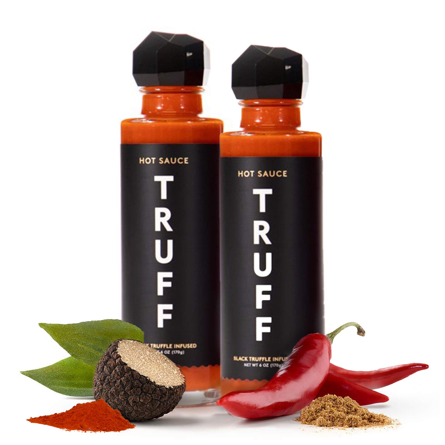 Truff Original Black Truffle Hot Sauce 2-Pack Bundle, Gourmet Hot Sauce Set,  Black Truffle And Chili Peppers, Gift Idea For The Hot Sauce Fans, An Ultra  Unique Flavor Experience (6 Oz, 2