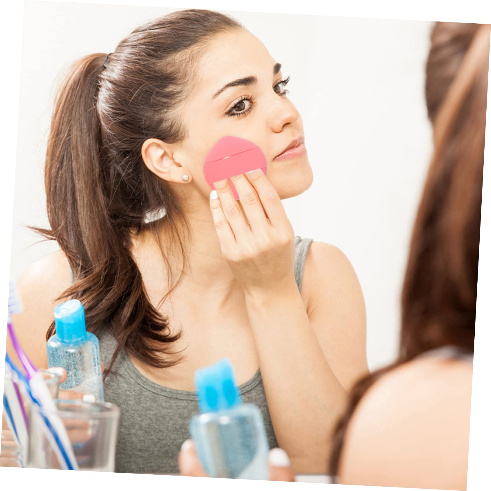 FRCOLOR 12 Esponjas Aplicadoras De Maquillaje En Forma De Panal Tubo De Brillo De Labios Esponjas De Maquillaje Para Base De e De Belleza Para e