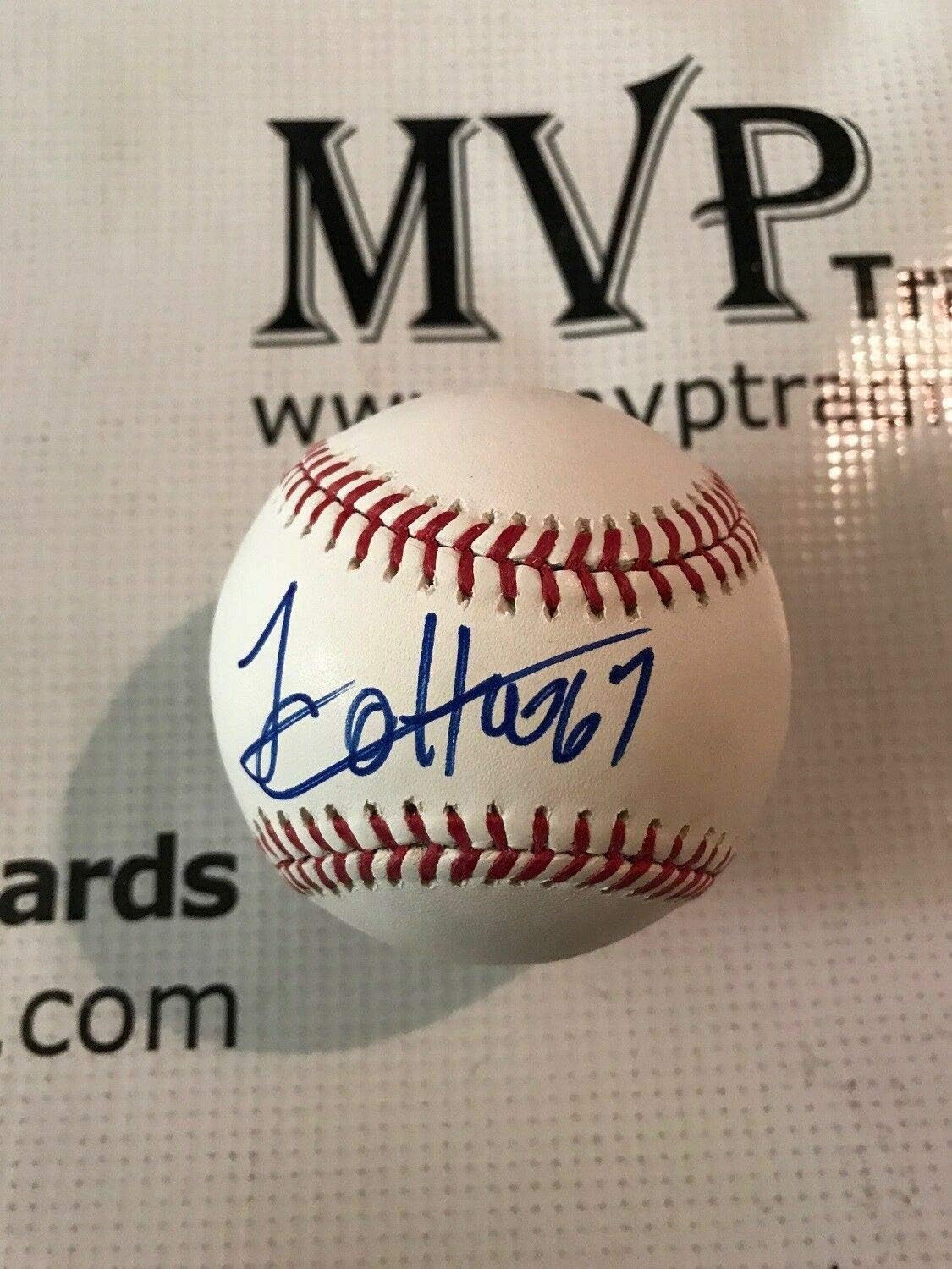 JSA Authentic Jharel Cotton Rookie Autograph Rawlings Official ML Baseball