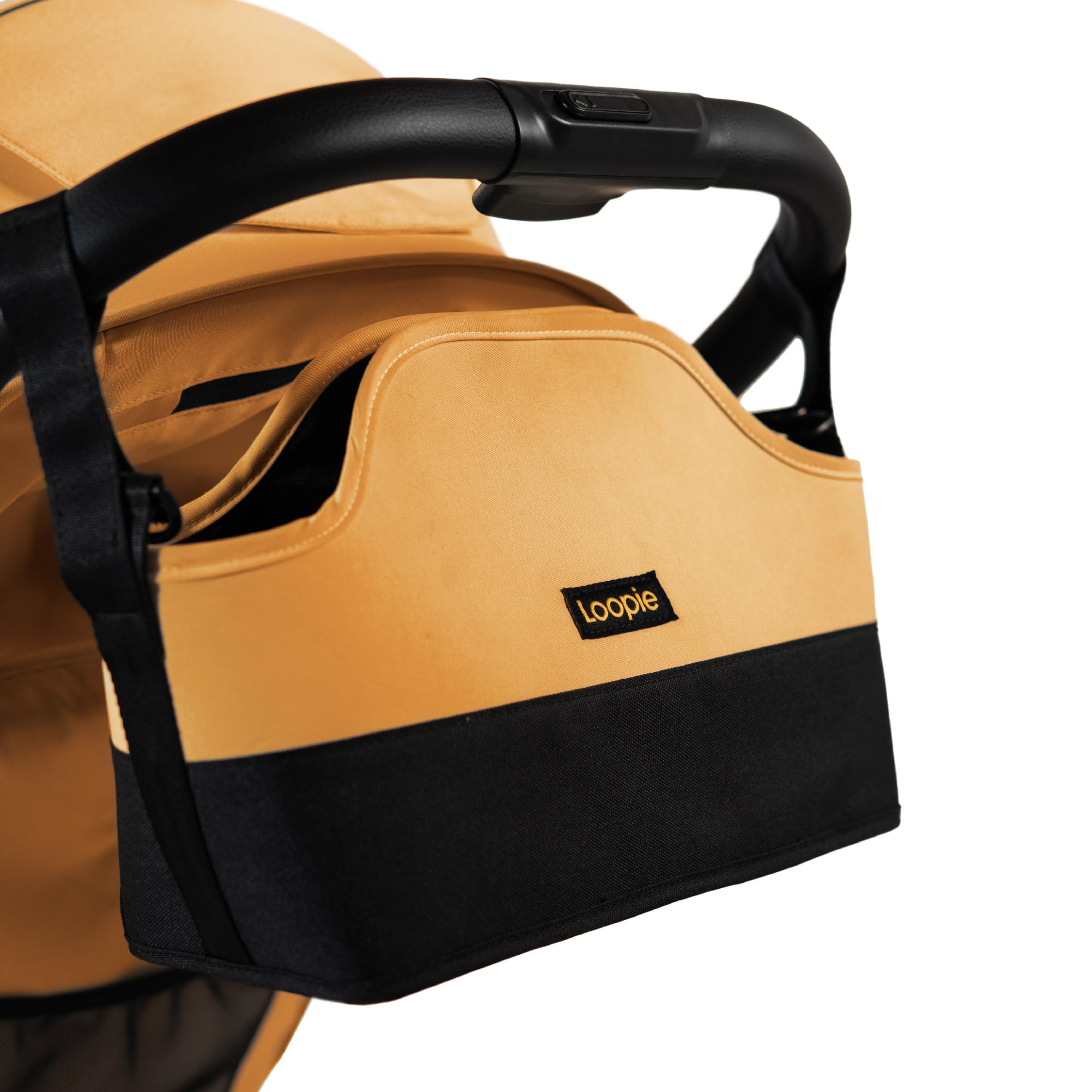 Loopie Organiser Bag Baby Stroller Organiser Bag | Caddy Bag | Universal Fit | Magnetic Closure | Orange