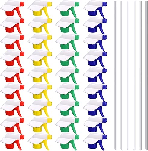 Vesici 50 boquillas de repuesto para botella de aerosol, 28-400 boquillas de gatillo con cabezales de botella de rociador de tubo, solo para