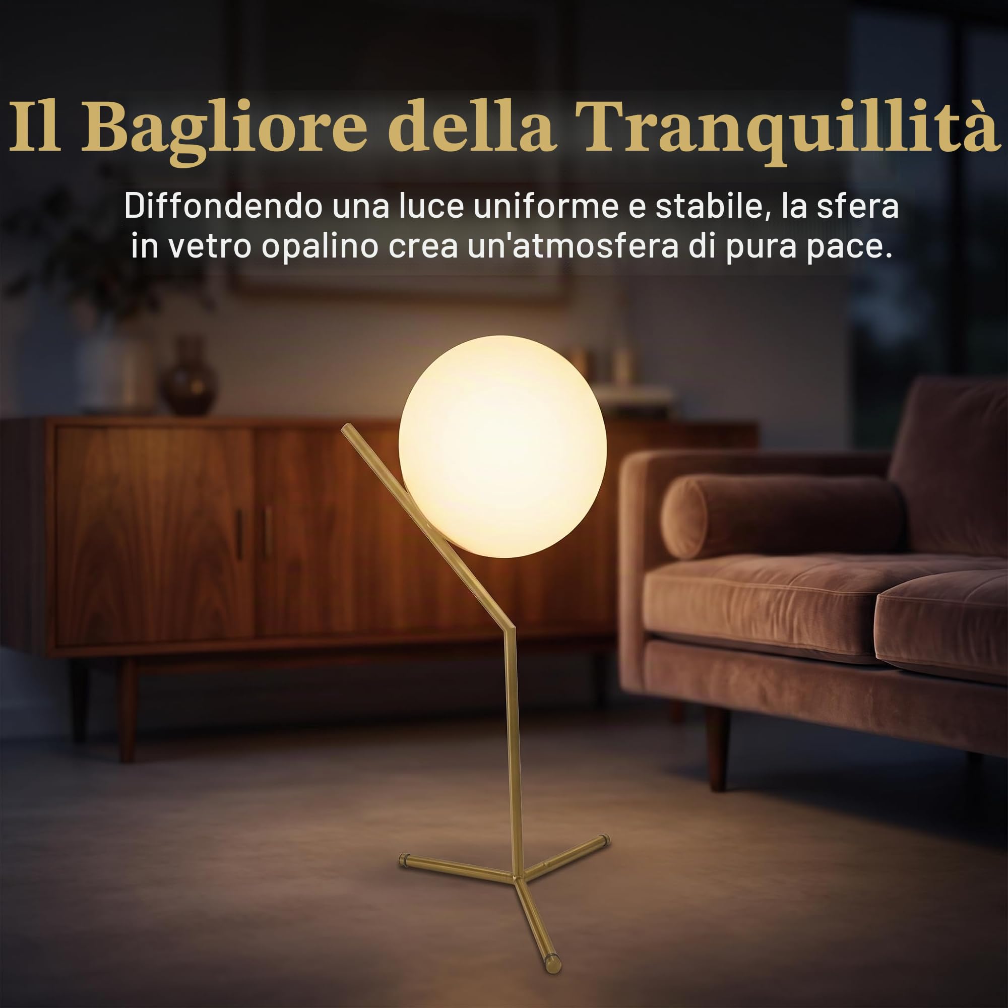 BARCELONA LED Lampada Tavolo NOLA Sfera Vetro E27 Oro