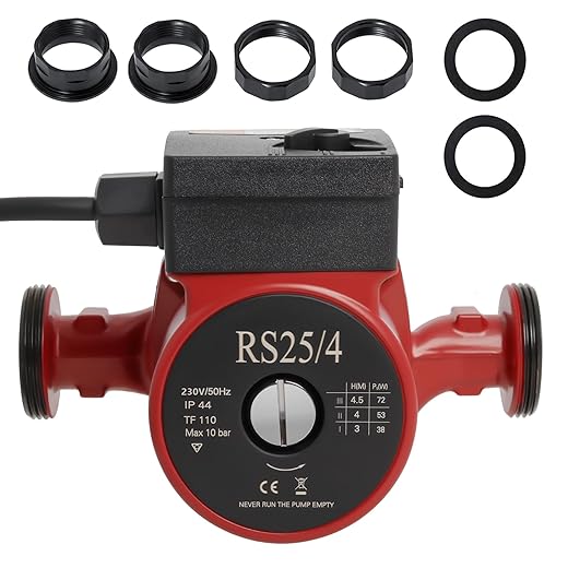 RS25/4-180 Bomba de Circulación de Agua Caliente, Bomba de Circulación para Calefacción, Bomba de Presion de Agua por Poweka