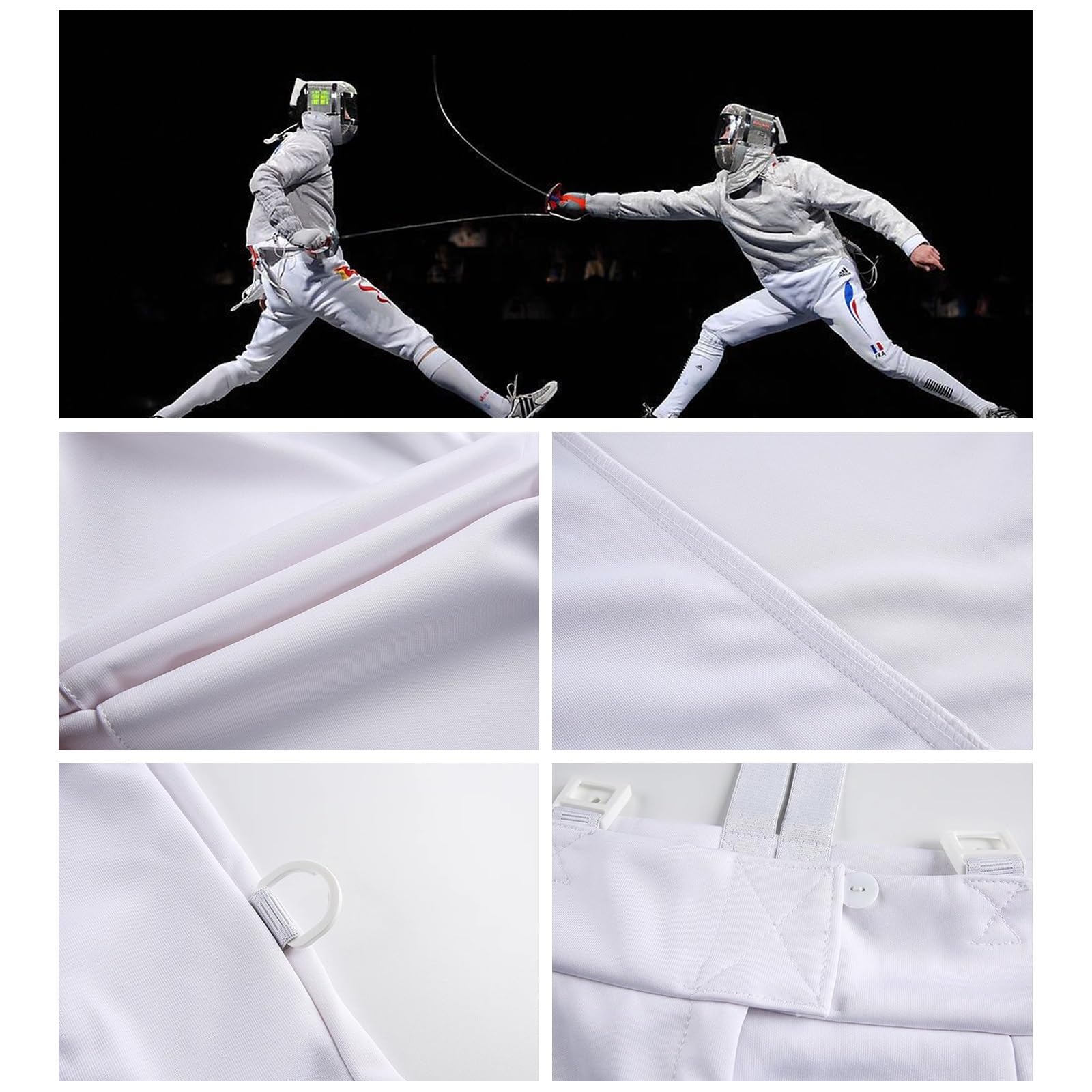 3-teilige Fechtuniform, 350N, Fechtweste, Hose, Jacke, Fechtausrüstung, für Rechtshänder(38#)