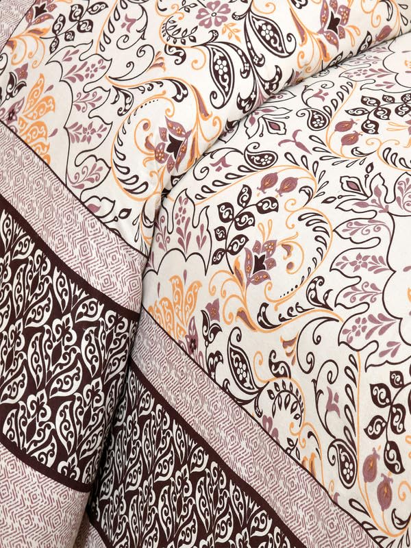 Image of Jaipur Fabric King Size Bed Sheet Set | 1 Bedsheet & 2 Pillow Covers | Soft, Durable & Skin-Friendly