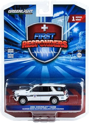 Miniatura 3 de Greenlight 67040-F First Responders Series 1 - Chevy Tahoe 2021 - Blooming Grove Volunteer Ambulance Corps Paramedic - Washingtonville, Nueva York