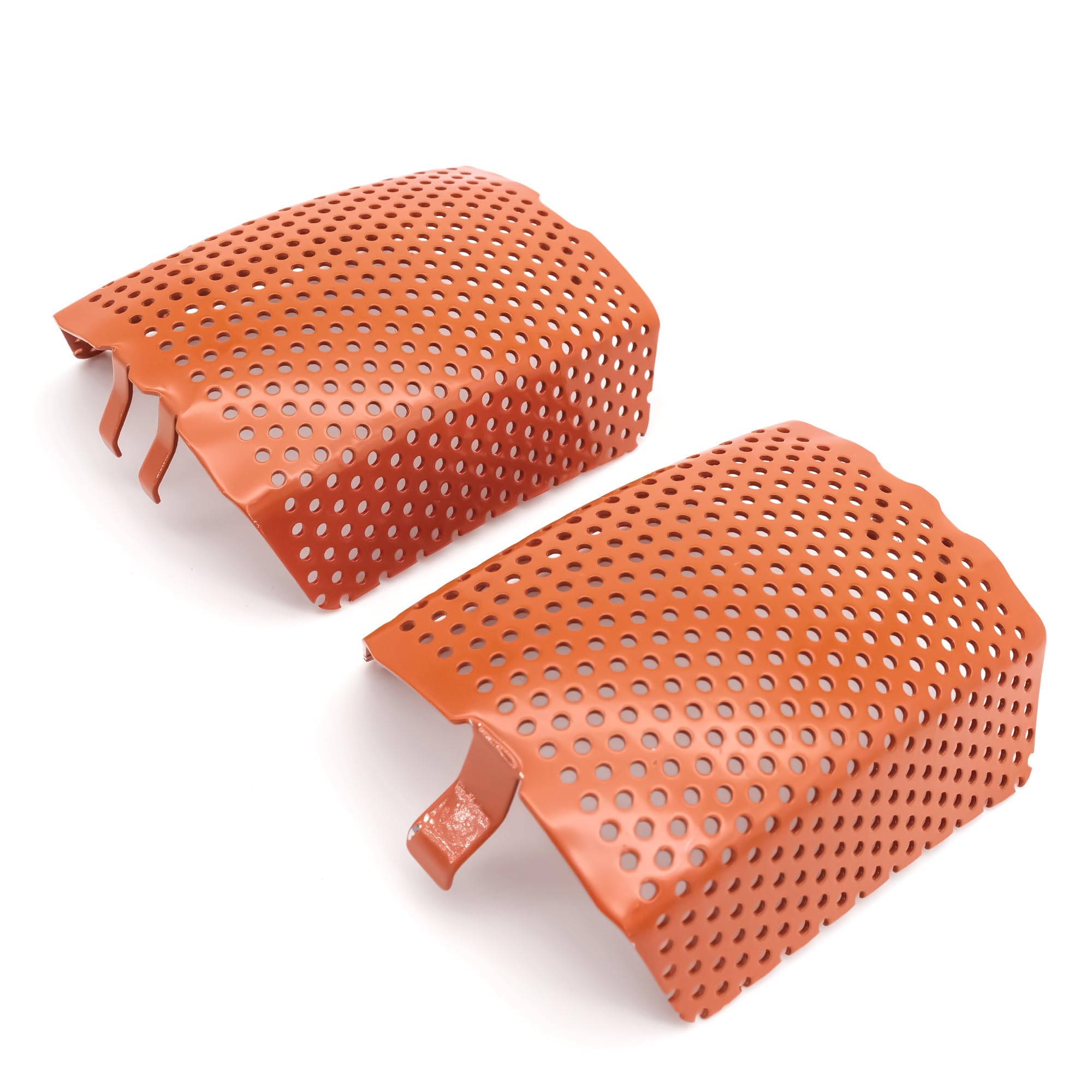 Americruise Motorcycle 1 Pair Chrome Front Caliper Brake Screen Inserted Covers Caliper Guards for Harley Touring Road King Electra Street Glide FLHT FLHX &amp; V-Road Models (Orange)