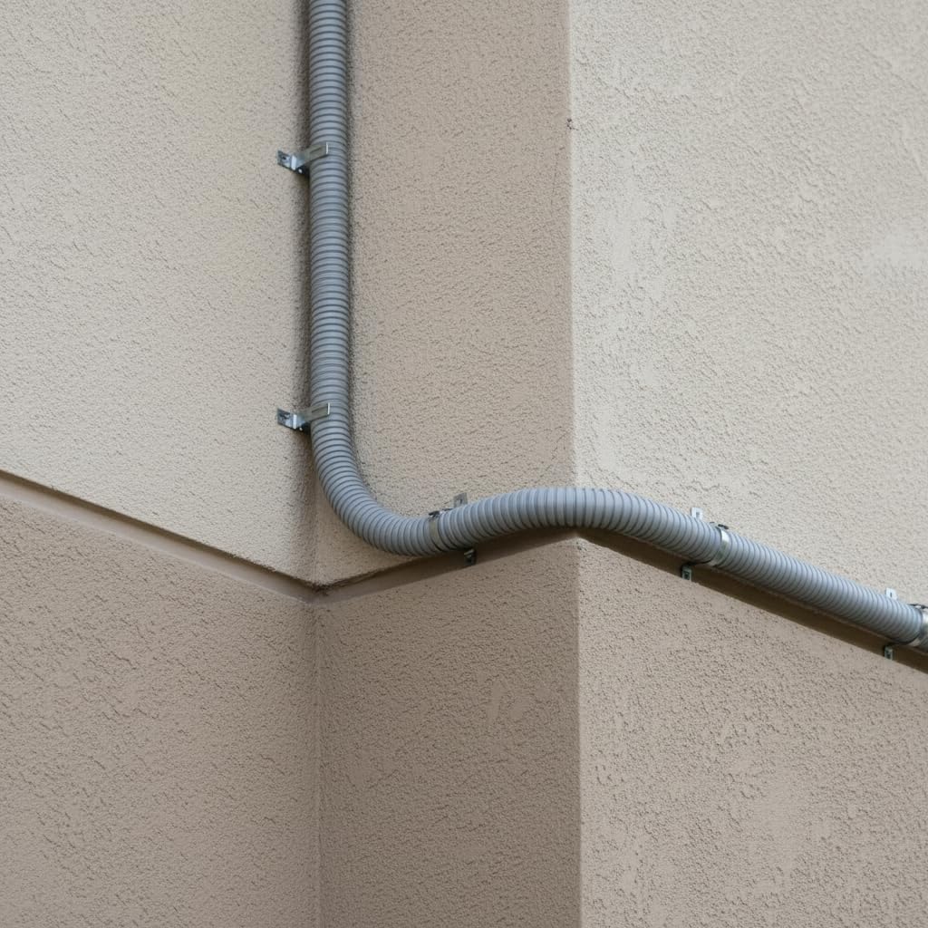 Tubo Flessibile per Cavi, Guaina, Grigio, 64mm-10m
