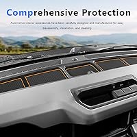 Vista 33 de Auovo Bandeja de cubierta para salpicadero compatible con accesorios Ford Bronco 2021 2022 2023 2024 2025 Compartimentos de silicona antideslizante