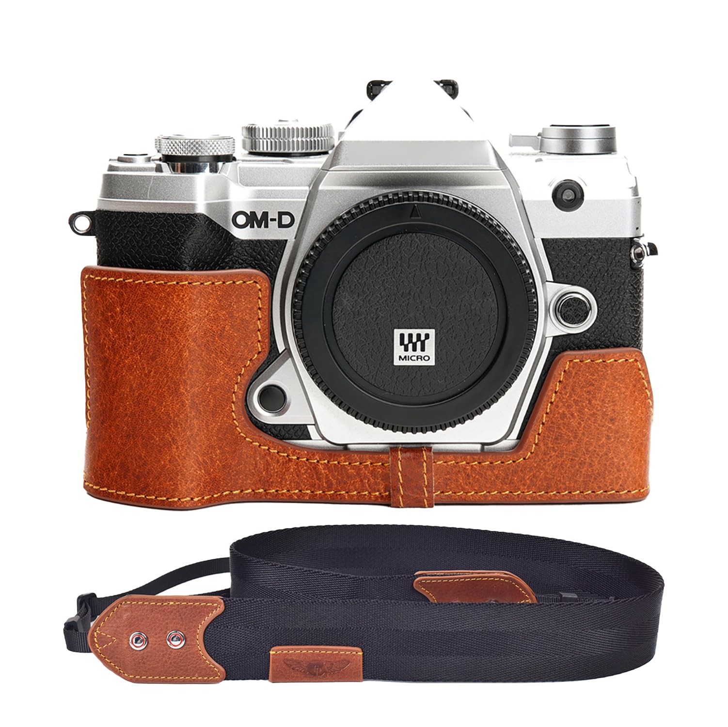 OLYMPUS OM-D 望遠ズームキット　ケース付き OM-D OLYMPUS E-M10 Mark IV用 レザー ケース Volcano TP Original