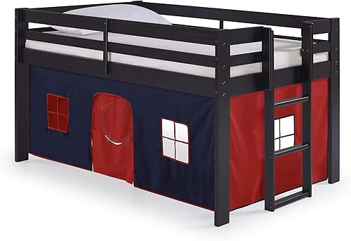 Miniatura 15 de Alaterre Furniture Jasper - Cama tipo loft tamaño individual, marco gris paloma y fondo rosa/blanco Gris (Dove Gray),Espresso,Blanco