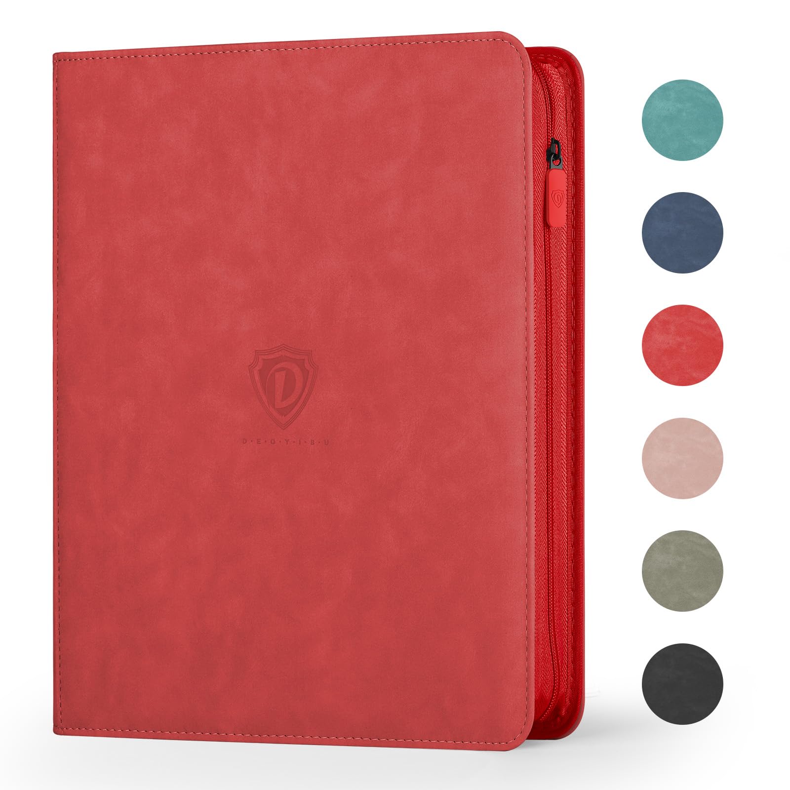 Deoyibu 9 Pocket Card Binder,360 Pockets Trading Card Binder,Double Sided Pocket Collection Binder,Card Folder for MTG,TCG,Game Cards,Sport Cards,Red