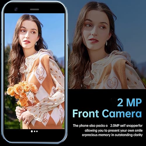 Vista 3 de Longben Mini Smartphone Desbloqueado Teléfono Celular 3.0 Pulgadas Android 3G Pequeño Móvil Quad Core 2G+16G Teléfono Pequeño Dual SIM (azul)