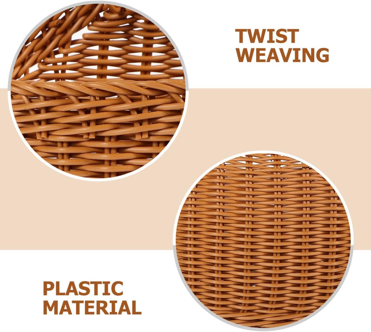 Luxshiny Countryside Style Knitted Hanging Basket Wall-Mounted Storage Organizer for Kitchenware Spoon Fork Chopsticks Holder Lightweight Kitchen Storage Basket