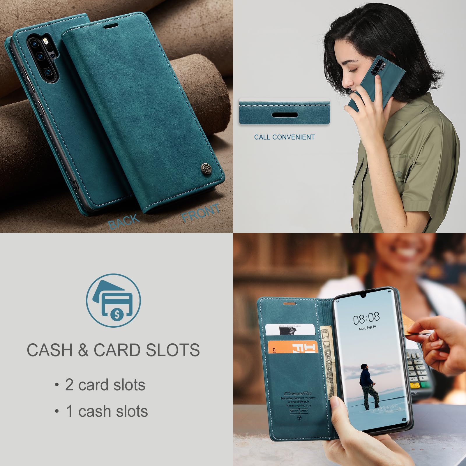 Shell Cordovan Custodia in pelle con chiusura magnetica per smartphone