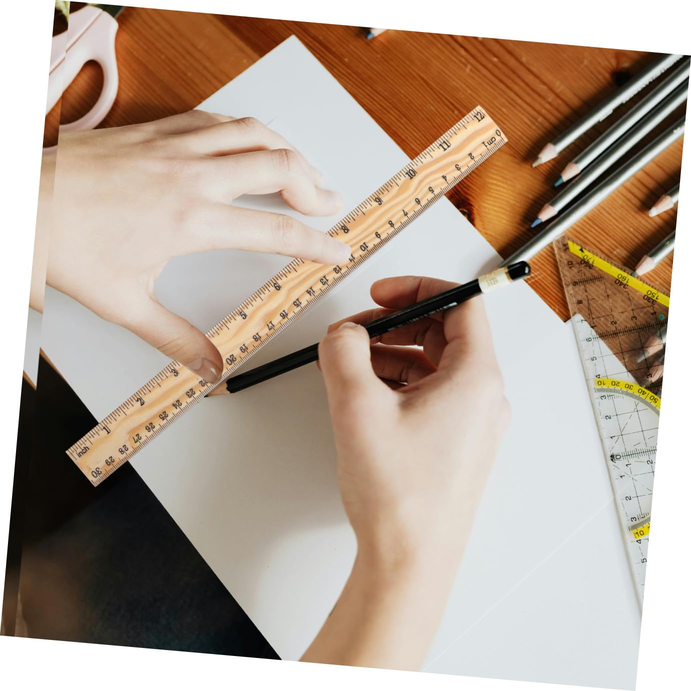 30cm Schneiderlineal aus Kunststoff für Nähen und Heimarbeit
