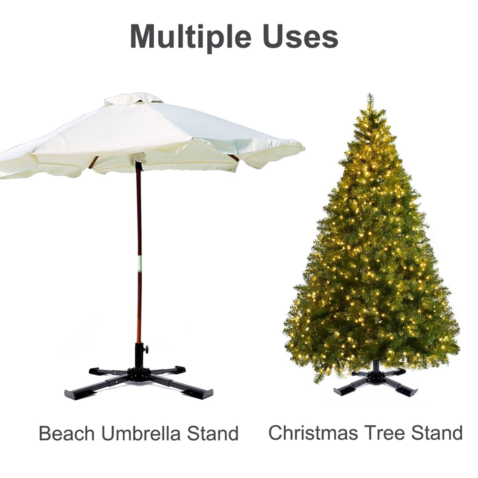 INEOUT Porta di Metallo di Natale Piegabile ripiegante Retrable Stabile Base di Supporto for Alberi di Natale for Il Supporto di Bandiera Parasol all'aperto