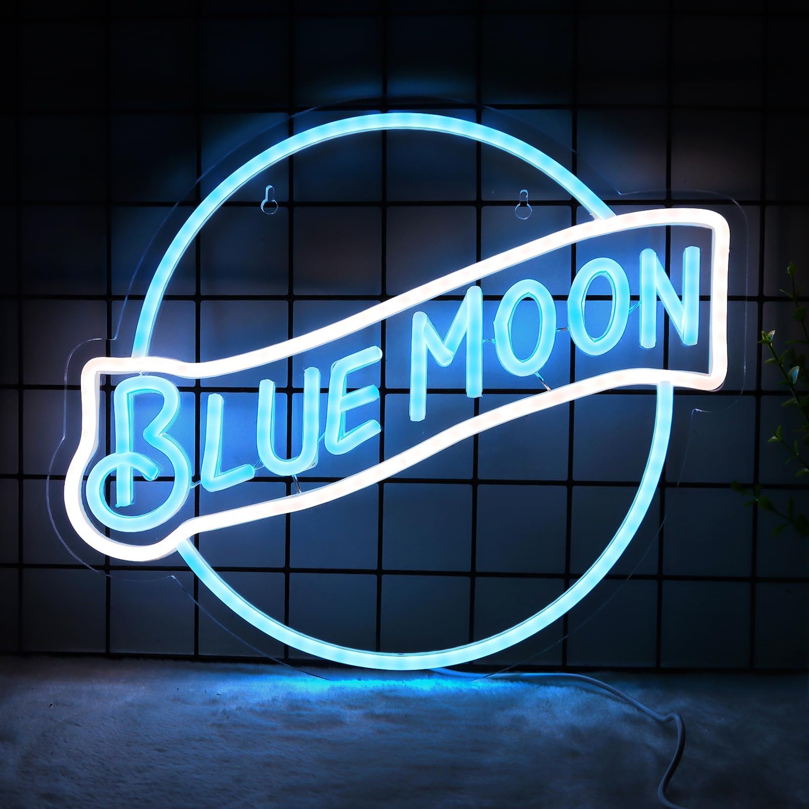 A167b Blue Moon Beer Bar Pub Logo Neon Light Sign Tools
