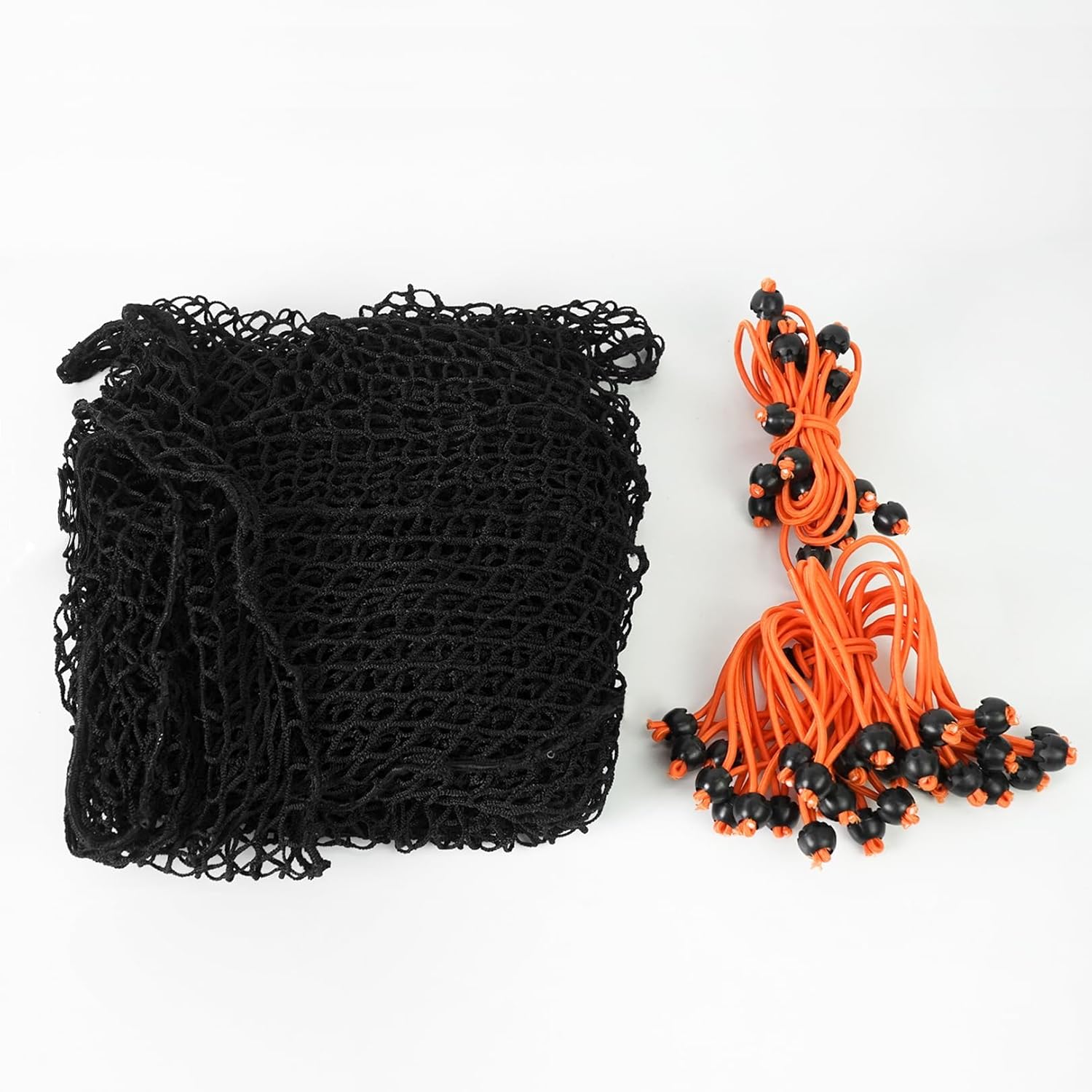 Aoneky Replacement Lacrosse Net for 6x6x7 Goals, Polyester Lacrosse Goal Net with 50 Bungee Cords, Practice Lacrosse Backstop Net for Backyard Training, Fits Round and Square Corners