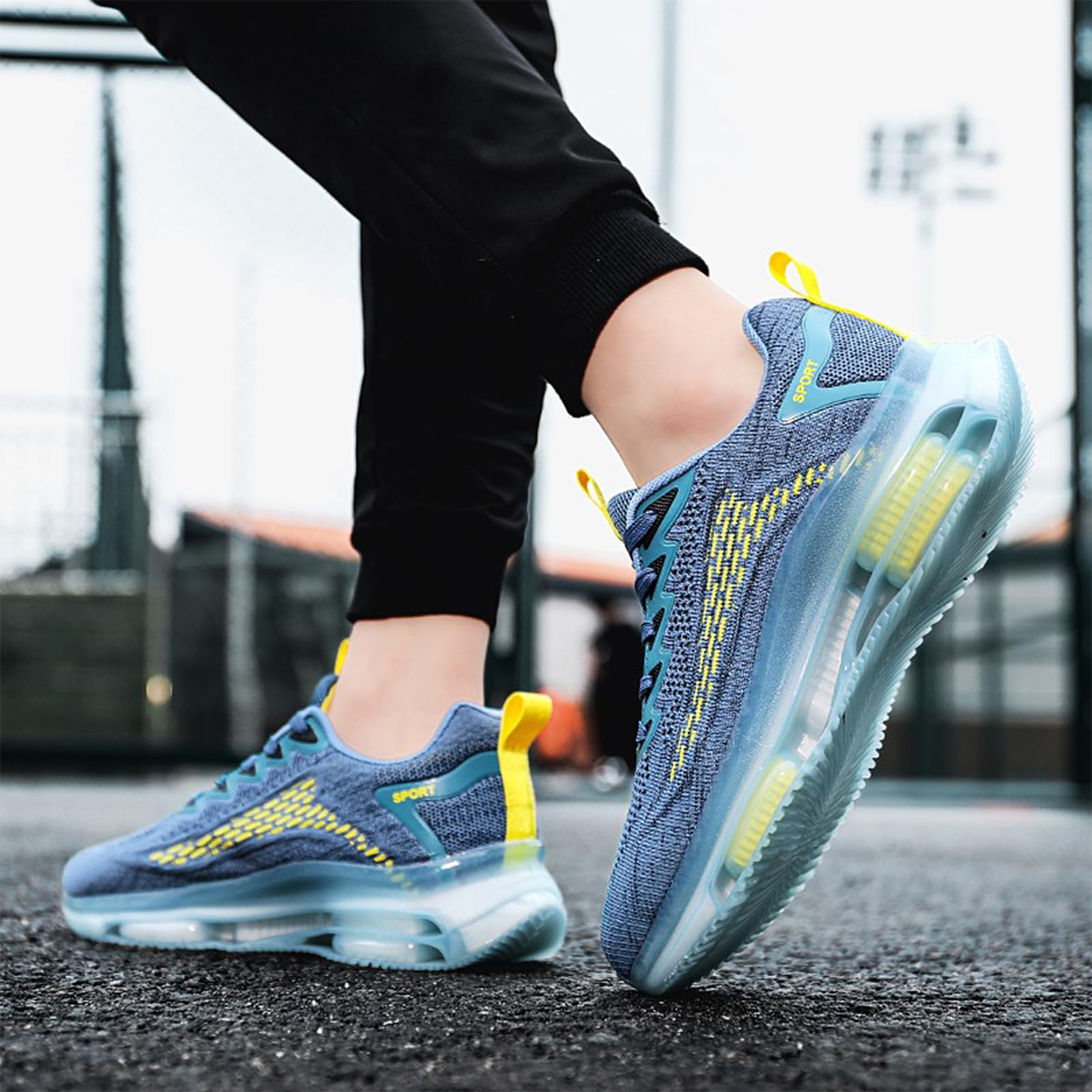 Scarpe Running Uomo Scarpe da Corsa Uomo Sportive Ginnastica Trail Running Sneakers Nero Blu Rosso 39-48EU