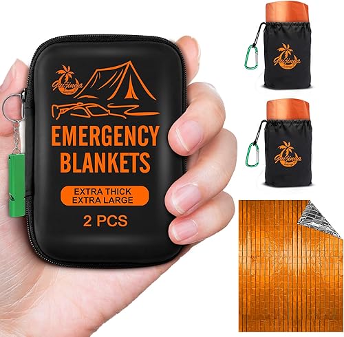 Mantas de emergencia para supervivencia, paquete de 24 mantas espaciales, manta de supervivencia gigante y extremadamente gruesa, adecuada para