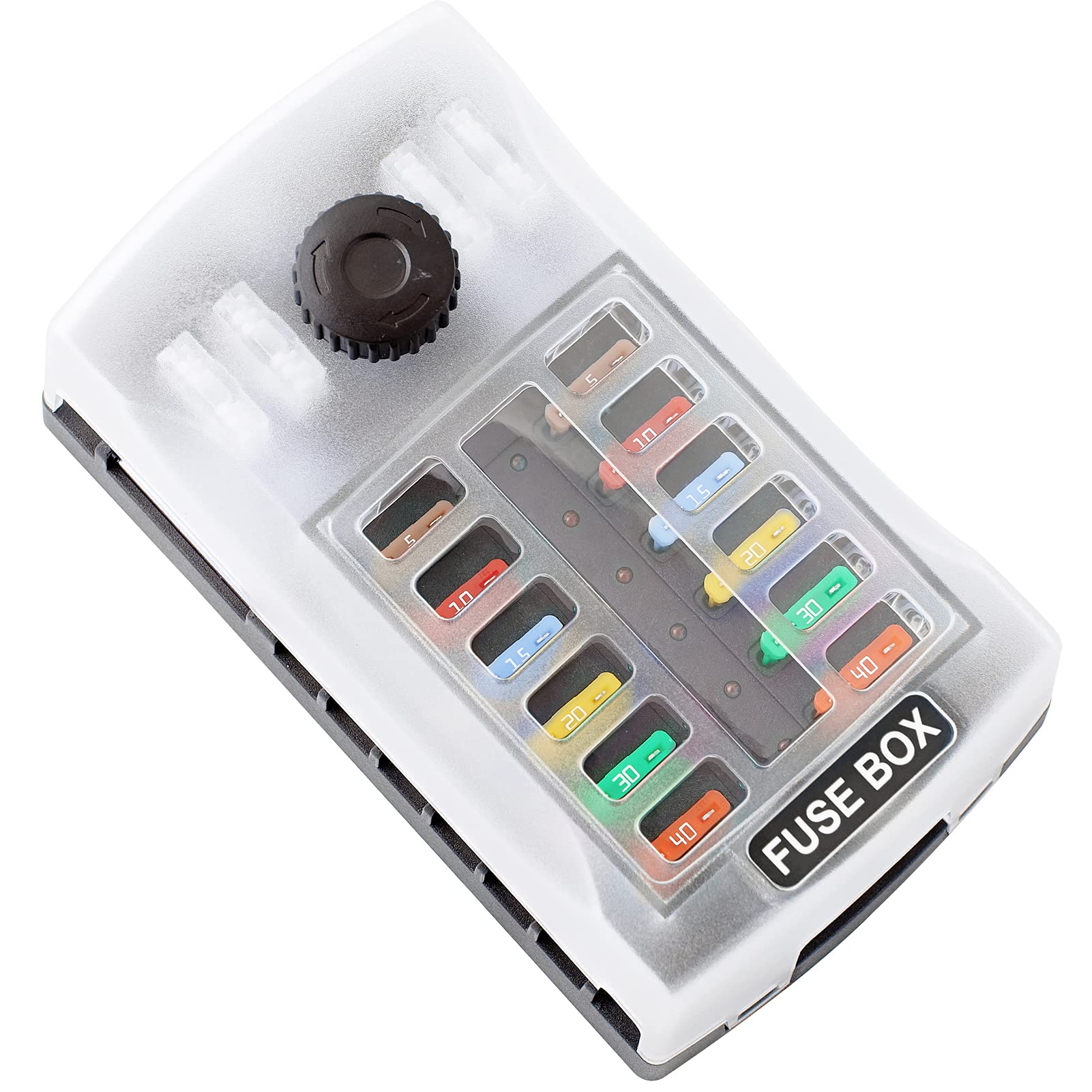 Buy Upgraded 12Way Fuse Box Blade Fuse Block Holder Screw Nut Terminal