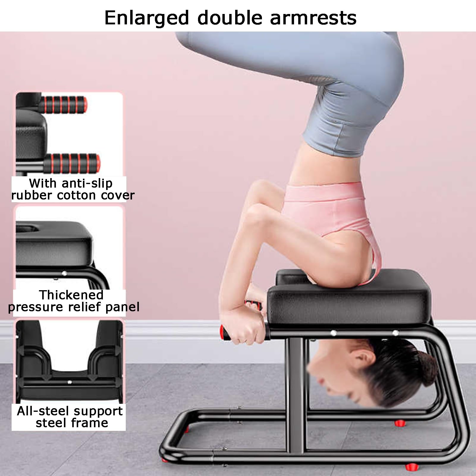 Sedia For Inversione Yoga,Panca In Spugna Spessa 5,5 Cm,Sgabello For Verticale Con Portata Di 250 Kg,For Fitness E Allenamento 'equilibrio
