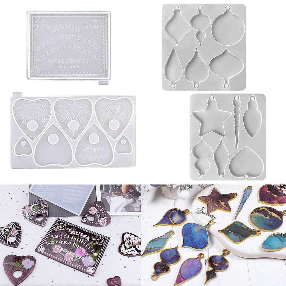 ResinWorld2 Pcs Bauble Silicone Molds + Ouija Board and Planchette Resin Molds