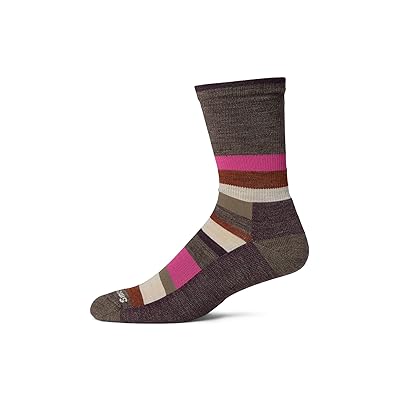 Smartwool Everyday Multi Stripe Crew Socks Crew Cut Socks Shoes Taupe