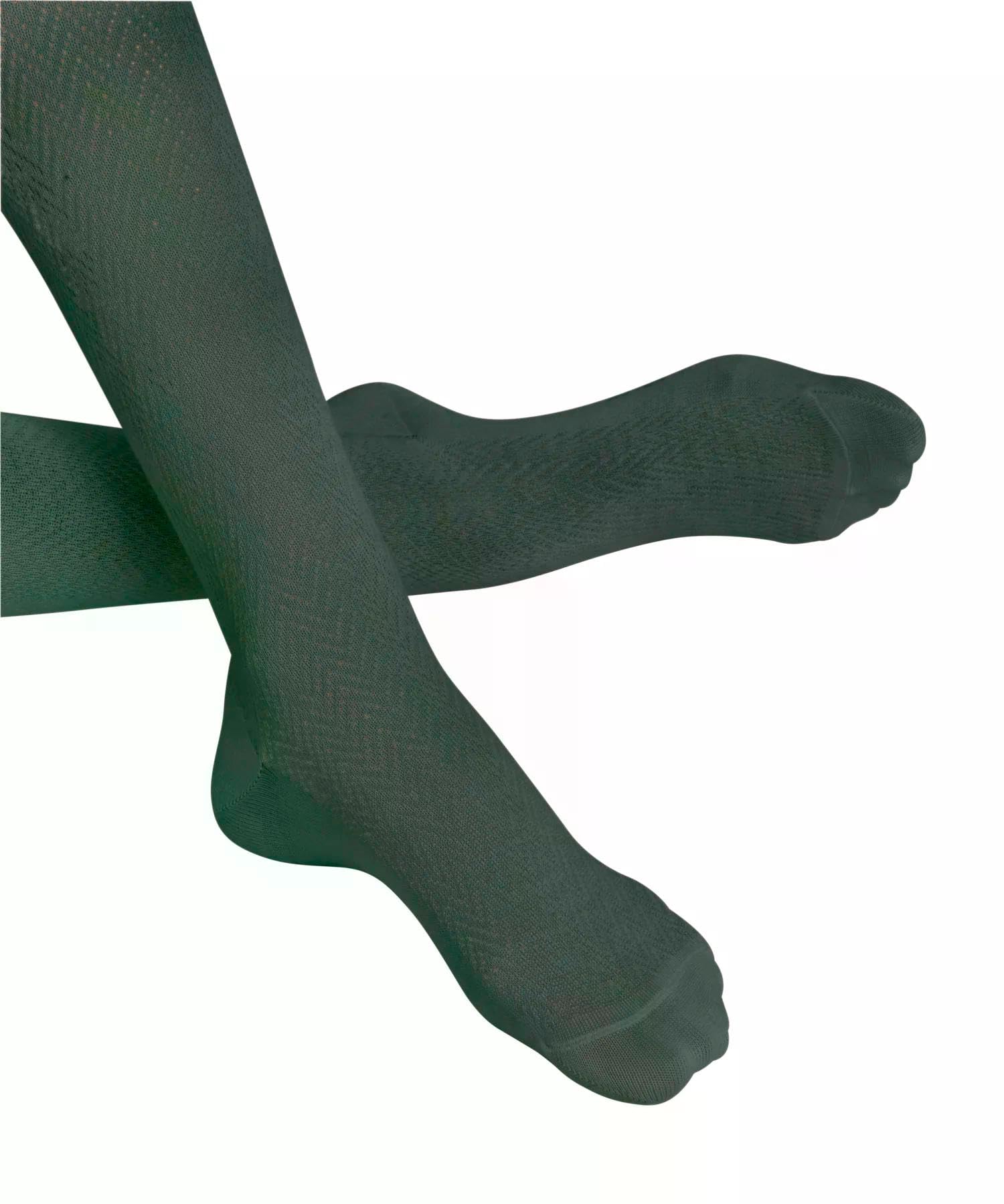 FALKE Kobiety Rajstopy Fable Estate W Ti wełna grube z wzorem 1 Sztuka, Zielony Hunter Green 7441, 36-38