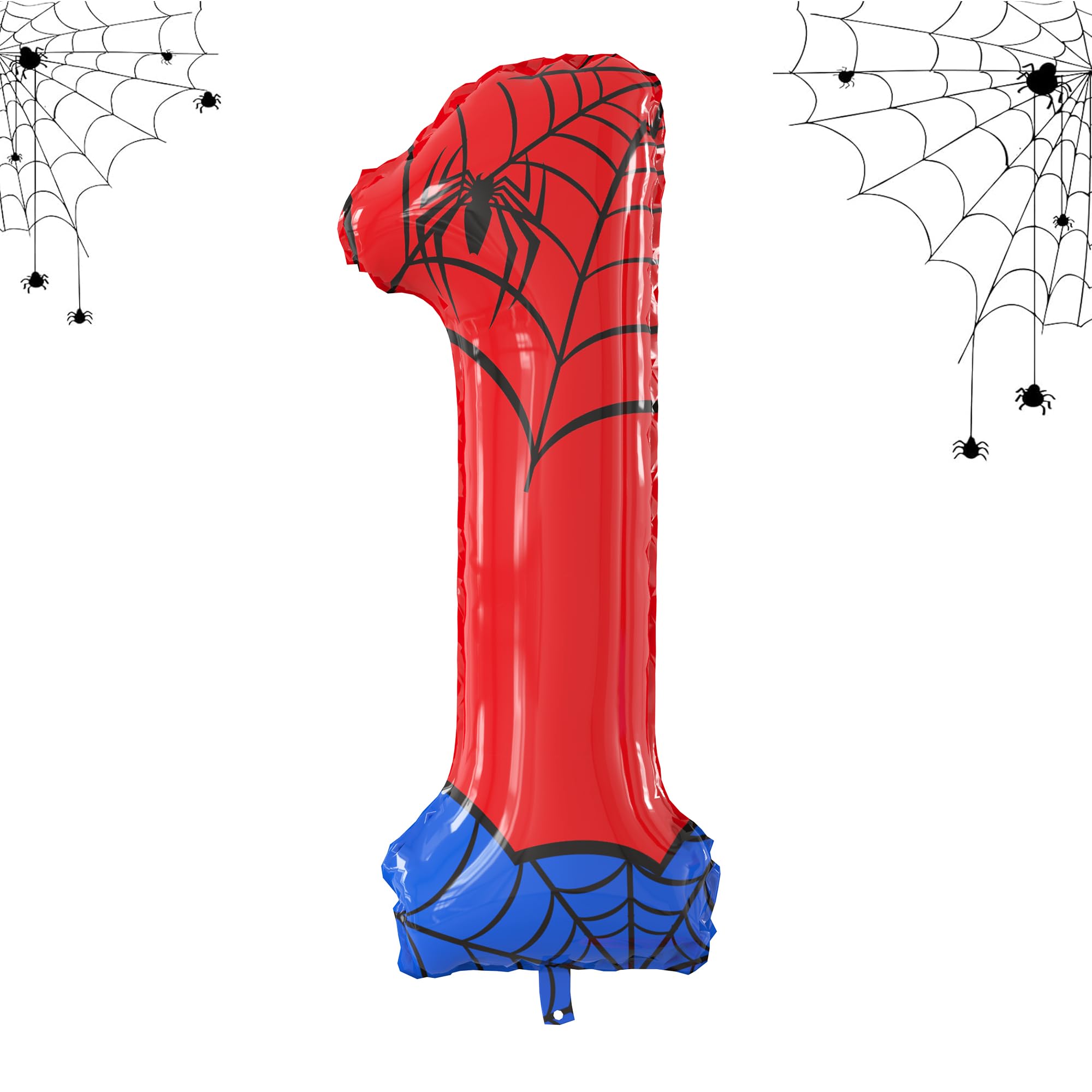 40 Inch Giant Spider Theme Number Foil Balloons Large Number 1 Balloons Kids Party Balloons Birthday Party Decorations Supplies Number 0-9 Available