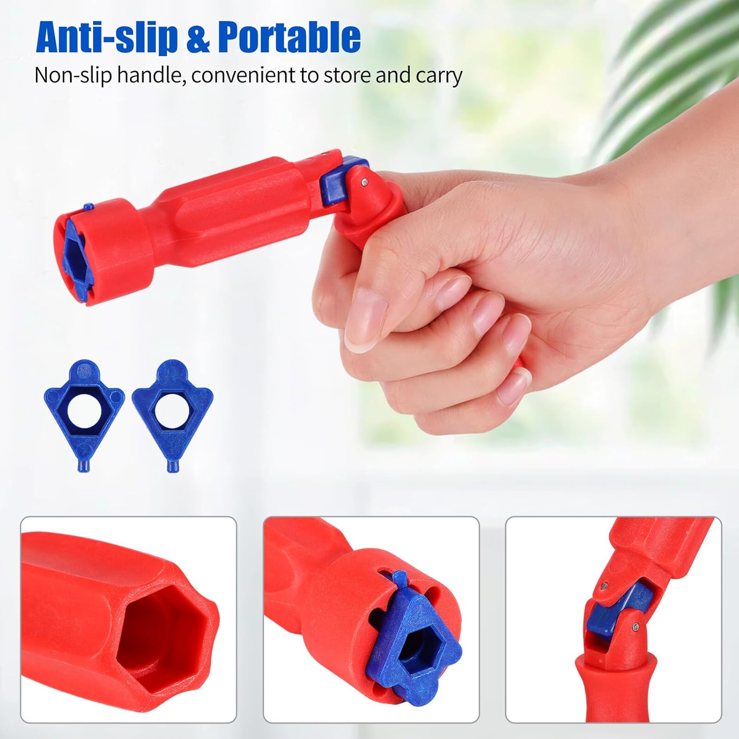 AOZBZ Toilet Seat Fitting Tool, Universal Toilet seat Installation Key Tightening Tool Toilet Seat Repair Wrench, 10/13/17mm Professional Plastic High-Strength Installation Key