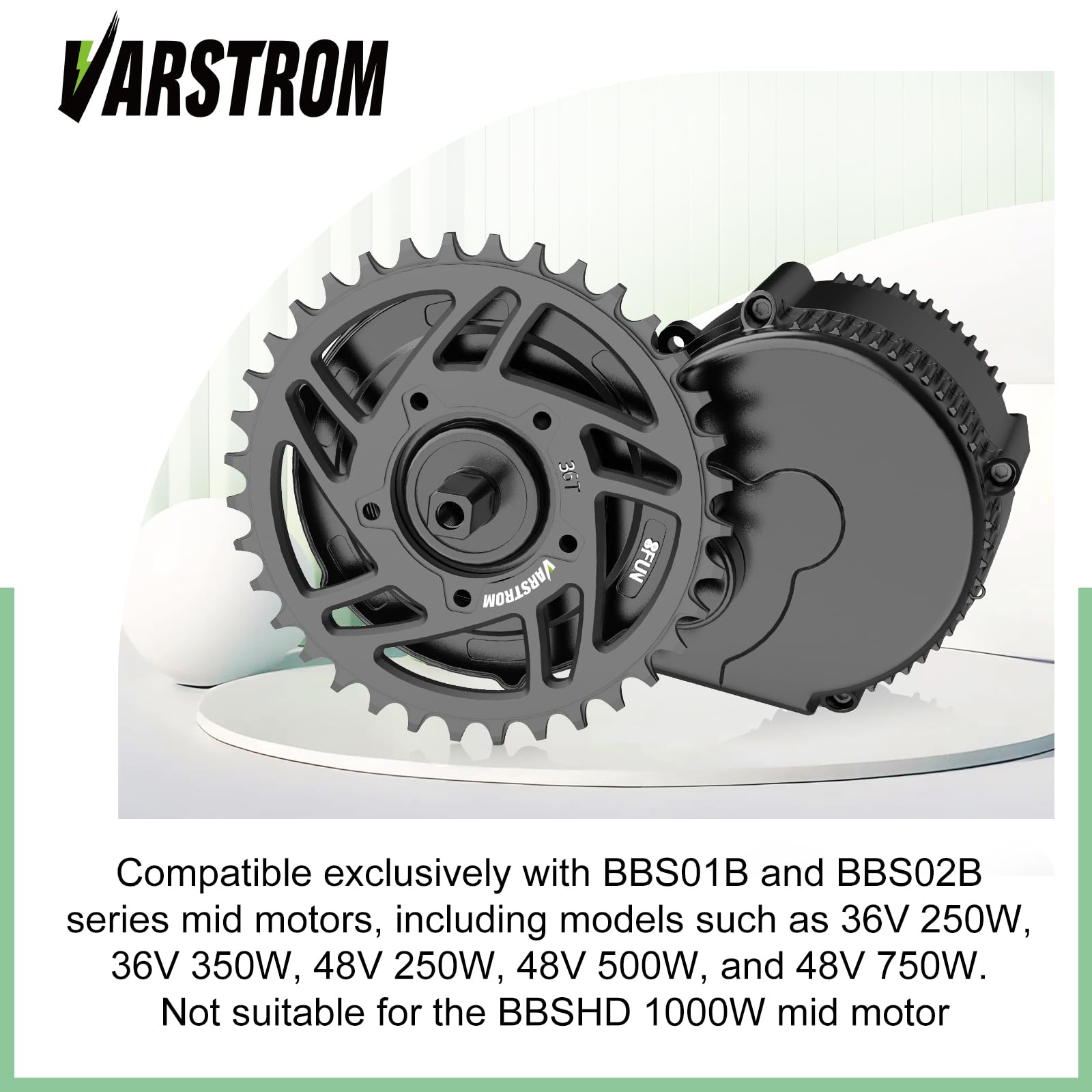 Plateau 36T ou 42T pour Moteurs BBS01B 250W et BBS02B, Plateau de Chaîne de Vélo pour Bafang M215 M315 Mid Drive Kit Conversion Vélo Électrique, Chainring 36T
