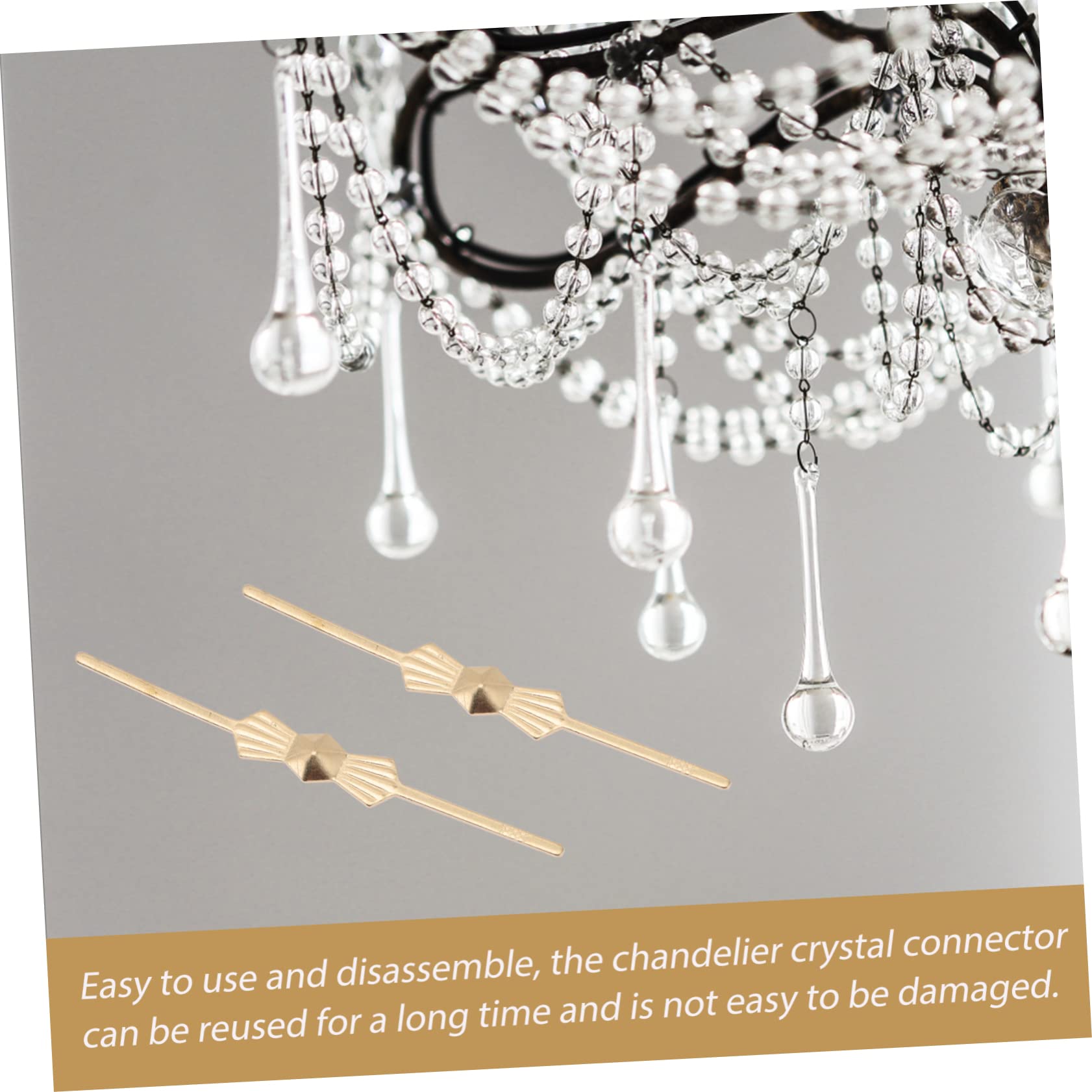 Connettori Per Lampadari 200 Pezzi Clip Farfalla Metallo Resistente Per Fissaggio Cristalli e Accessori Illuminazione
