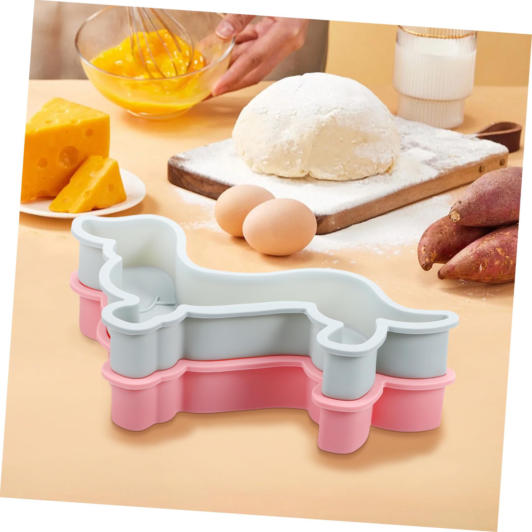 2 Moldes de Silicona Resistentes Forma de Perro y Antiadherentes para Hornear Postres y Dulces Perfectos para Fiestas y Repostería DIY