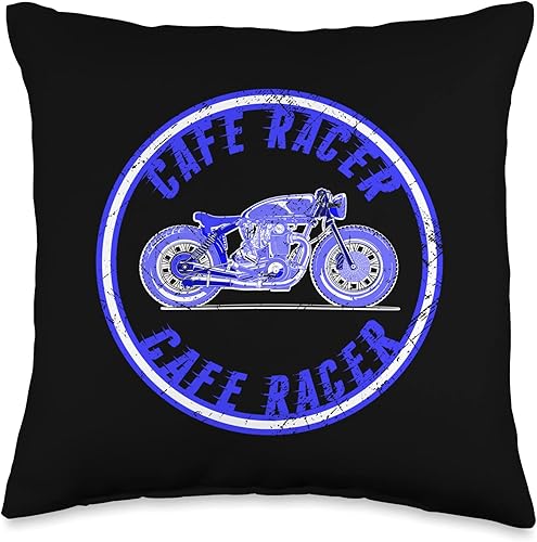 Cafe Racer Biker - Cojín de 16 x 16 pulgadas, multicolor