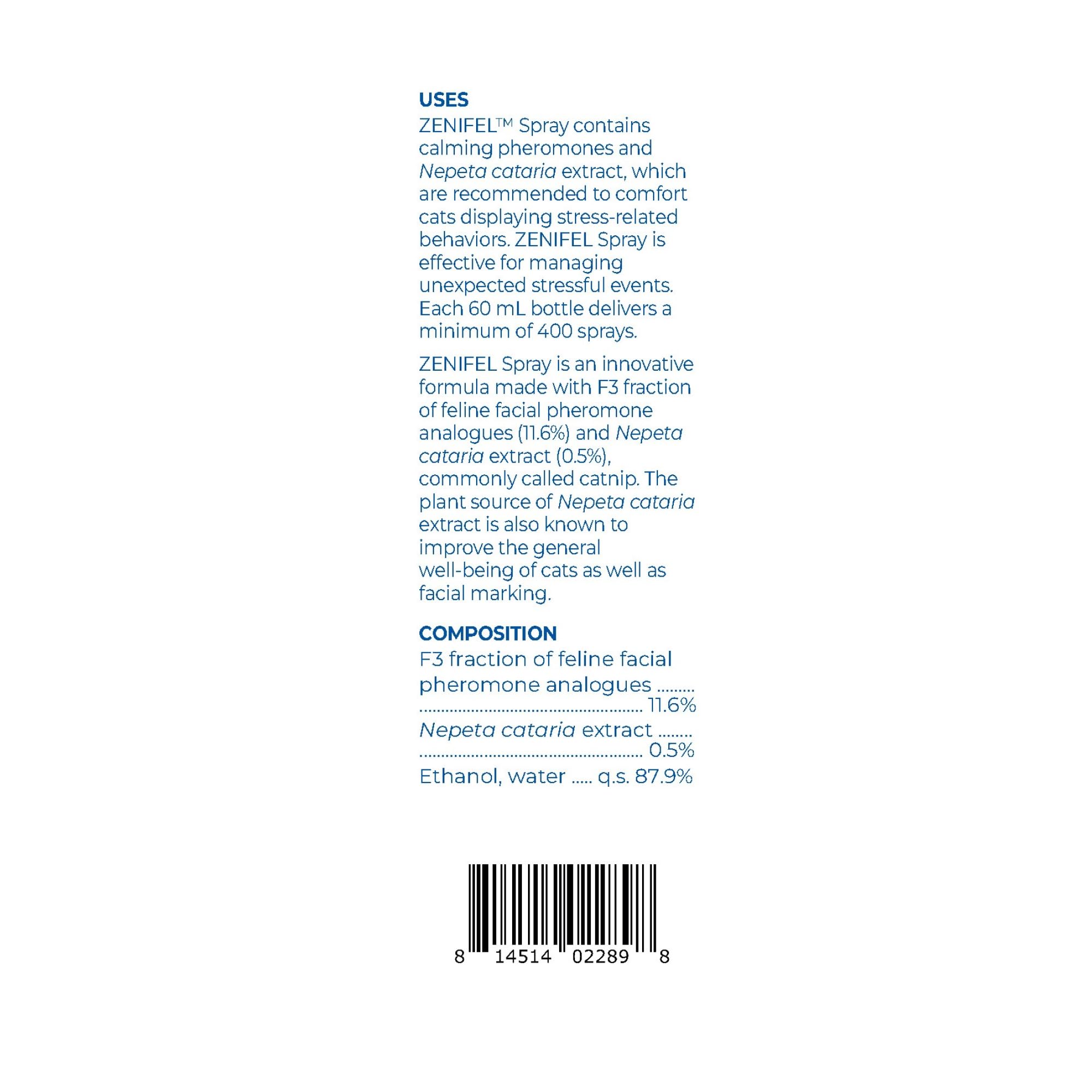 Virbac ZENIFEL™ Spray | Managing Stress-Related Behaviors in Kittens & Cats | Quick-Acting - Ideal for Unexpected Stressful Situations - image 7